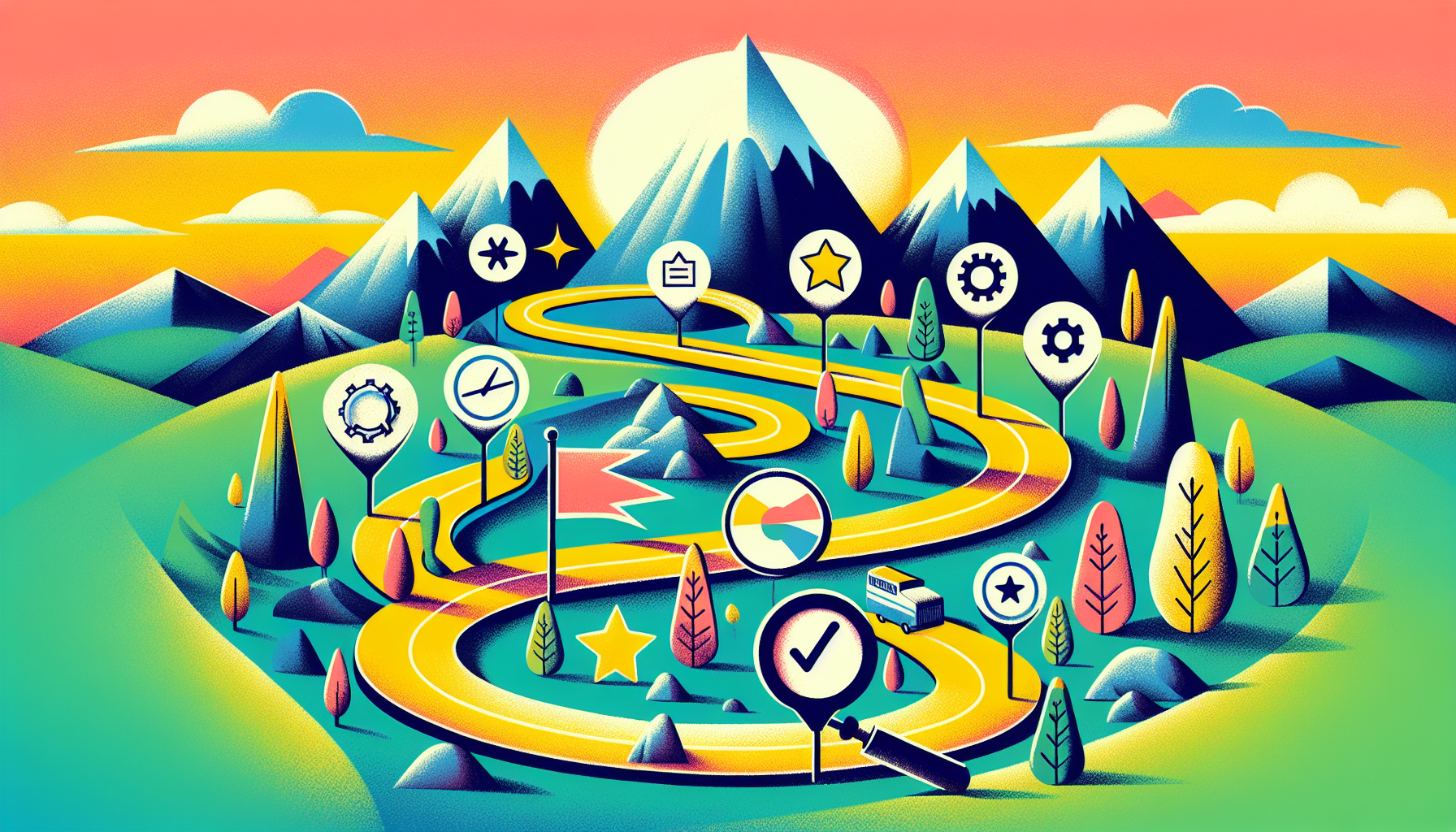 An illustration of a roadmap representing the PIP process